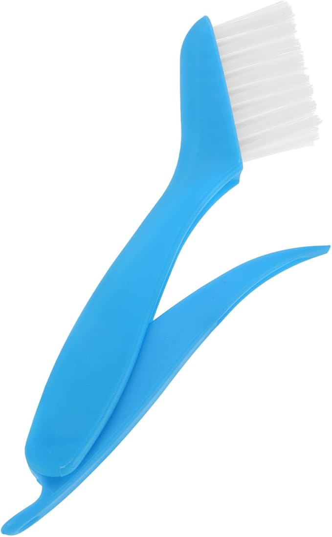 Wakauto Crevice Cleaning Brush Foldable Soft Scrub Brush Multifunctional Window Track Groove Cleaning Tool for Kitchen Blue