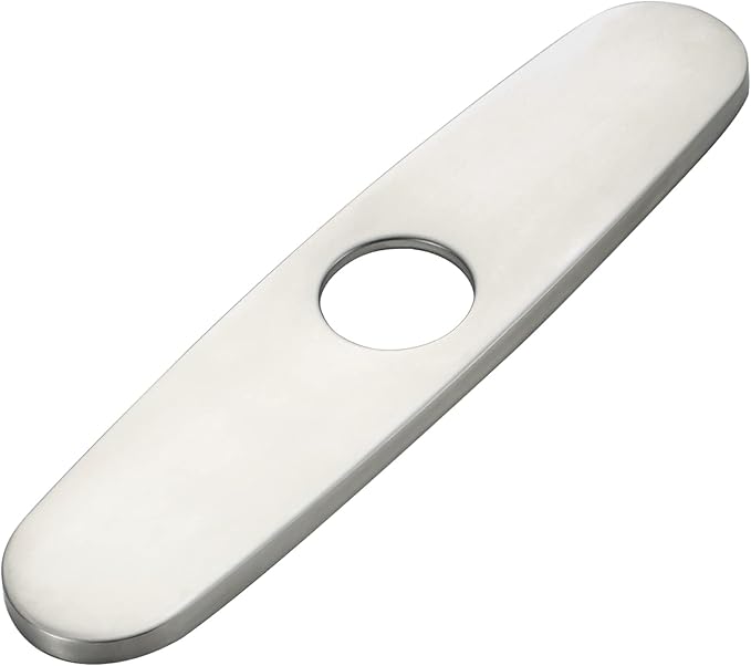 Hole Cover Deck Plate Escutcheon 10 Inch for Bathroom or Kitchen Sink Faucet Single Hole Stainless Steel Brushed Nickel Faucet Deck Plate…