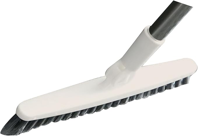 Long Handle Crevice Brush Floor Tile Grout Brush Corner with Sturdy Plastic for Bathroom Kitchen Toilet (Beige 120cm)