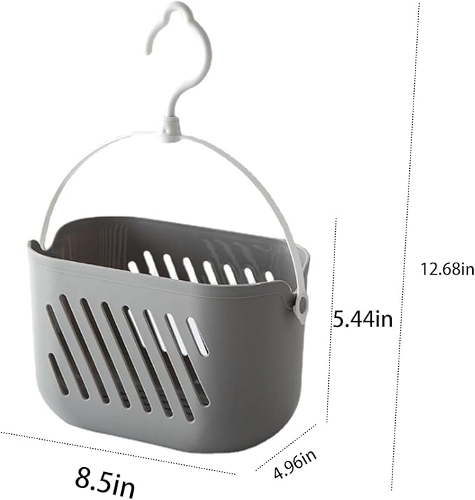 Hanging Shower Caddy, 2-Pack Hanging Basket for Bathroom & Kitchen - Space-Saving Storage Organizer for Shampoo, Loofahs, Towels, Pantry Items