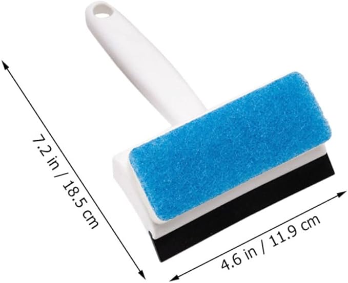 4Pcs Double Sided Bathroom Cleaning Brushes Non Slip Handle Plastic Tile Scrubbers for Kitchen and Wall Grout Stain Removal Household Use
