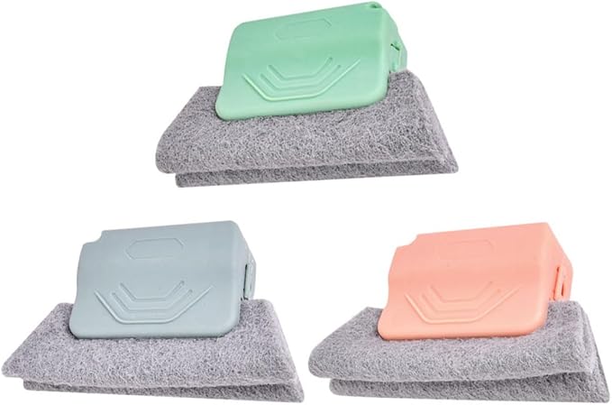 Window Groove Cleaning Brush Set 3pcs Household Crevice Scrub Brushes for Sliding Door Tracks Narrow Gaps Multi-Color for Home Bathroom Cleaning