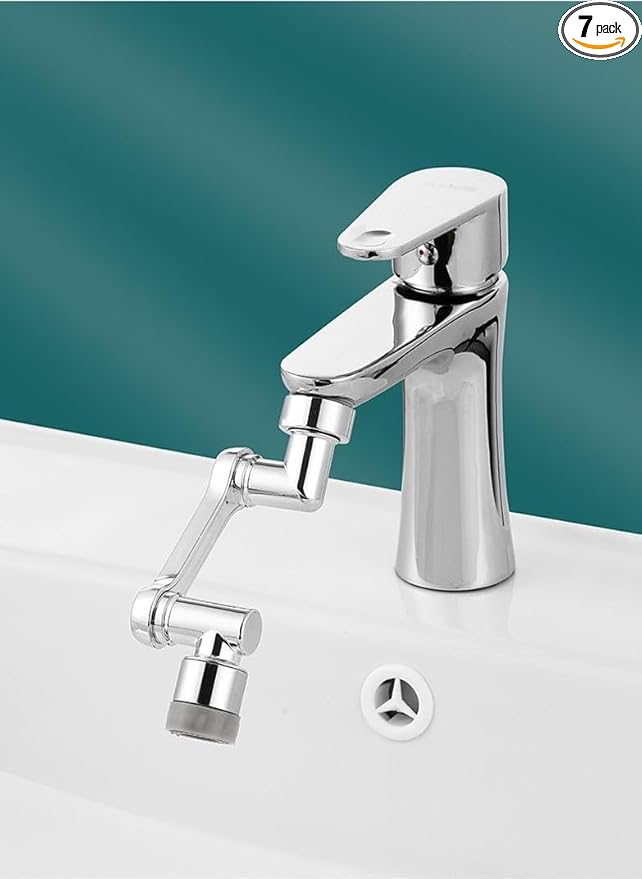 Multi angle rotating faucet extender aerator, made of brass material, suitable for bathrooms and kitchens, with dual-mode splash prevention filter