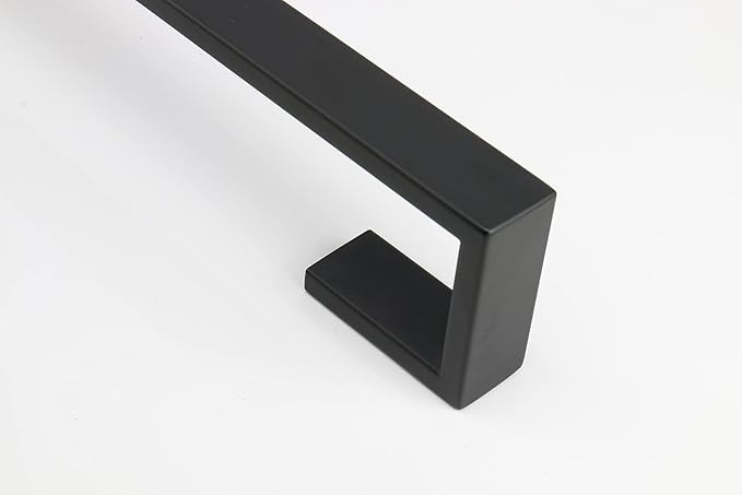 TocTen Bath Towel Rack - Square Base Thicken SUS304 Stainless Steel Towel Bar for Bathroom, Bathroom Bar Accessories Towel Rod Heavy Duty Wall Mounted Towel Holder (Matte Black, 20 Inch)