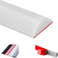 78in-Shower Threshold Water Dam,Shower Water Guard,Flexible Waterproof Splash,Self-Adhesive-Easy Install,for Use in Thresholds of Bathrooms and Kitchens Countertop Bedrooms(White)