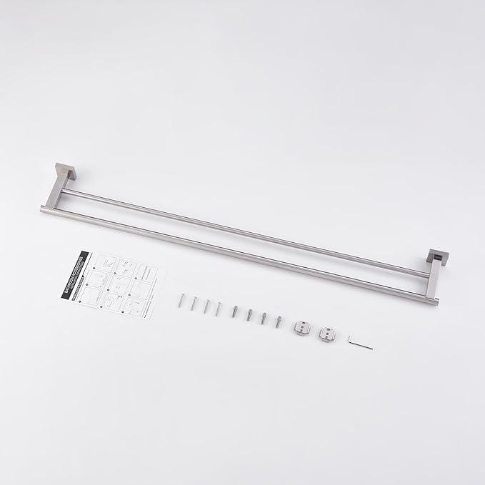 Miyili 36-Inch Bath Double Towel Bar Stainless Steel Bathroom Towel Rack Holder Wall Mount Brushed Finish, A02N90B