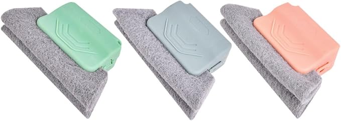 3pcs Window Groove Cleaning Brush Kit with Crevice and Track Scrub Brushes for Household Grout and Small Space Cleaning, Multi-Color