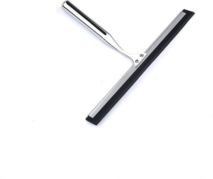 Window Squeegee Scrape Table Squeegee with Hook Stainless Steel Shower Squeegee Windshield for Shower Glass(Size Large 14inch)
