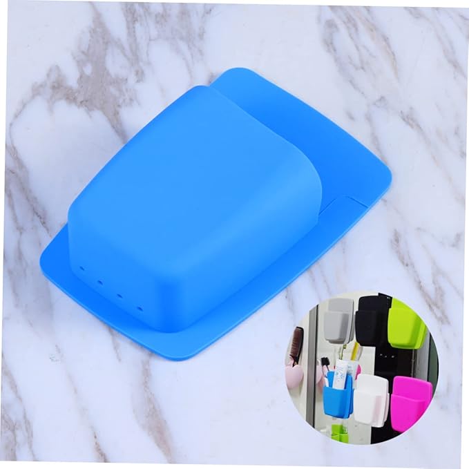 Bathroom Countertop Organizer Over The Toilet Storage Rack Toiletry Holder Silicone Toothbrush Rack Shower Razor Organizer