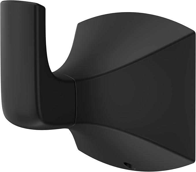 Pfister Bruxie Towel Hook, Bathroom Towel Hook, Wall-Mounted, Screw-in, Matte Black Finish, BRHBIE0B