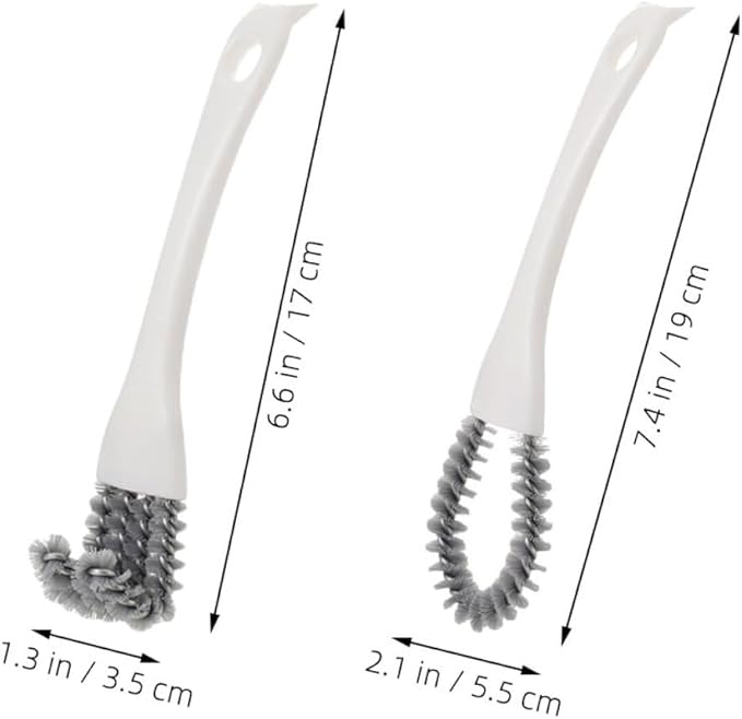 2pcs Soft Grout Cleaner Brush Set for Kitchen and Bathroom Ergonomic Handheld Crevice Cleaning Tool for Hard Reach Gaps and Corners Multi-Functional Design