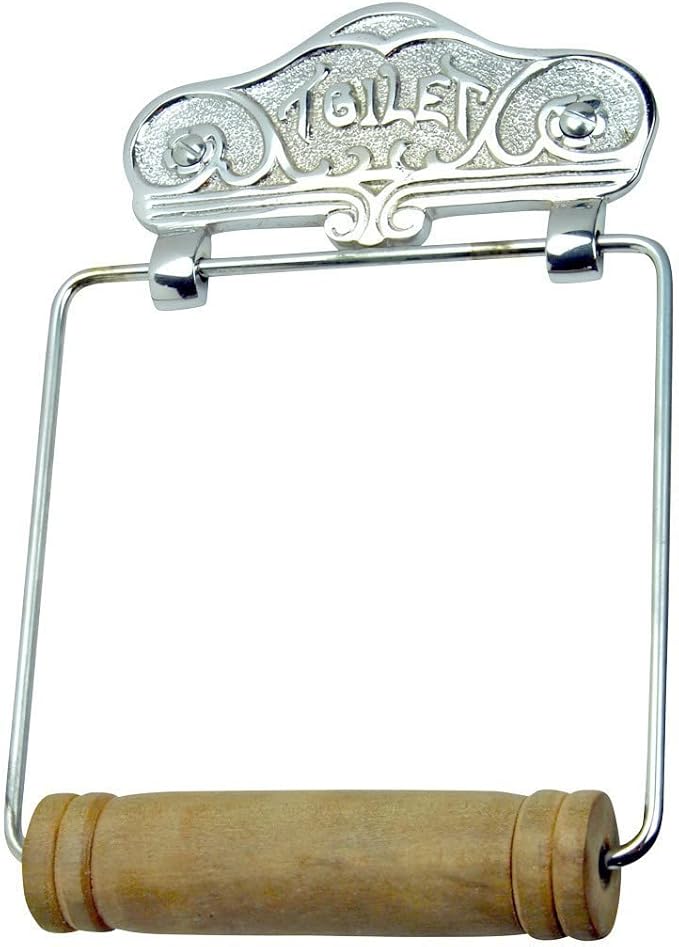 Renovators Supply Toilet Paper Holder - Antique Wall Mount Toilet Paper Holder - Sanitary Paper Holder - Vintage Bathroom Decor - Colonial Tissue Holder - Silver, Victorian, Pack of 1