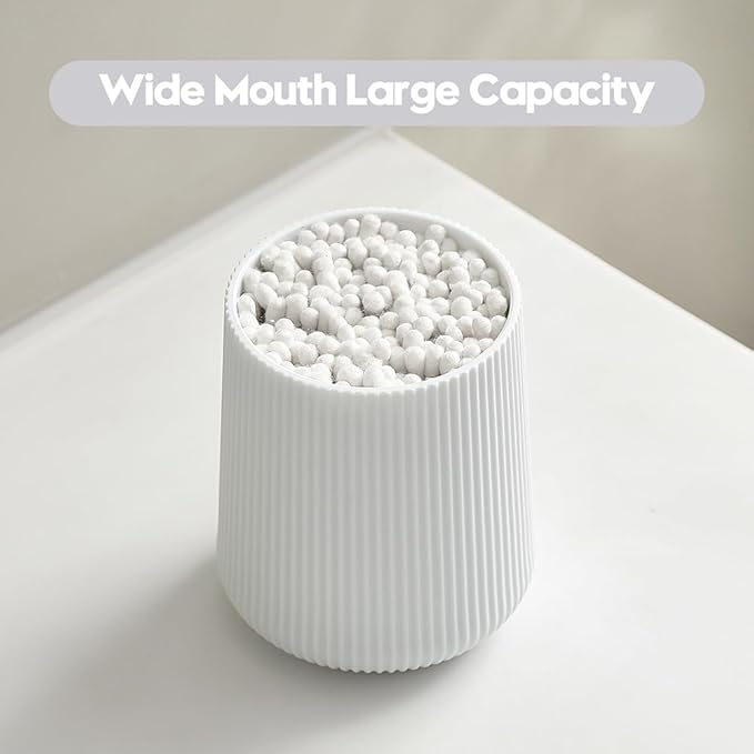 White Striped Toothbrush Holder for Electric Toothbrushes Bathroom Organizer for Toothpaste Kids & Adults