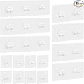 15 Pack Shower Caddy Adhesive Replacement, Adhesive Shelves Hooks Caddy Shelves Rack Basket Organizer Shower Sticker Bathroom Hanging Hook No Drilling Sticky Hanging Hooks (Style 1)