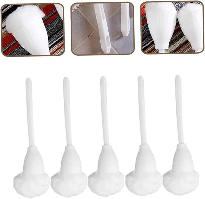 Yardwe 5pcs Soft Brush for Bathroom Bowl Brush and Holder Bathroom Brush Electric Bowl Swab Bathroom Brush Nylon Fiber Grip White Long Handle