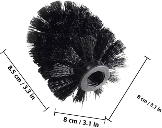 NUOBESTY 6pcs Toilet Brush Replacement Heads Plastic Brush Heads for Bathroom Cleaning for Home and Commercial Use White and Black Set