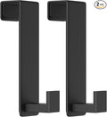 Over The Door Hooks, Door Hanger Hooks for Hanging Heavy Duty, Hat Organizer Coat Rack Towel Hooks for Bathroom, Door Rack for Bedroom Entryway Office (Black, 2 Pack, Fits 1-3/4" Thick Door)