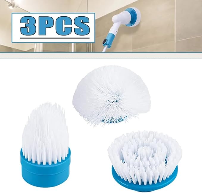 As Seen On Tv Replacement Brushes for Turbo Scrub Pro Power Electric Spin Scrubber Corner Brush Kit