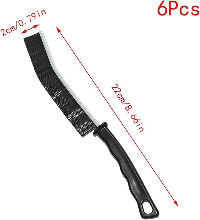 6PCS Crevice Cleaning Brush,Bathroom, Toilet, Kitchen Tile Cleaning Brush for Hard-to-Reach Areas, Window Gaps,Faucets