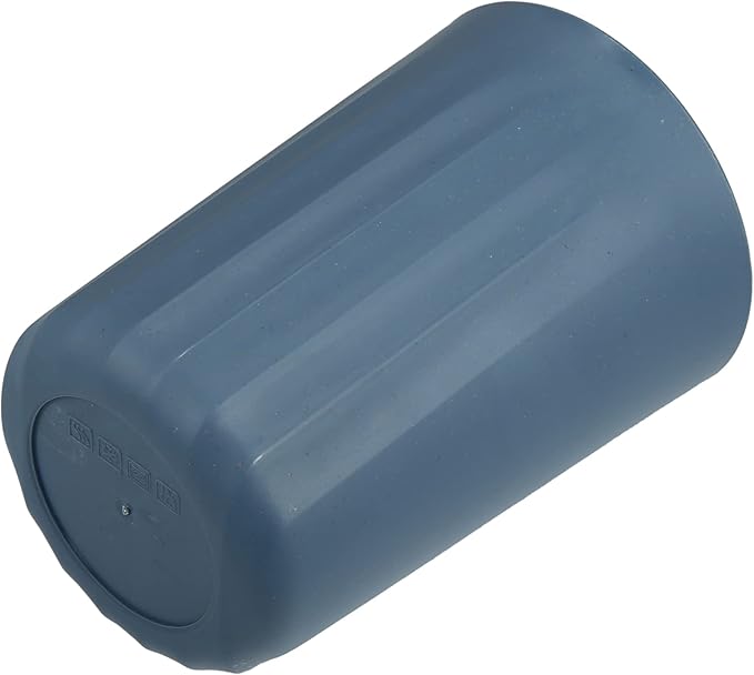 VOCOSTE 1Pc Bathroom Tumbler with Smooth Lines, Wheat Straw Cup, for Bathroom for Toothpaste Deep Blue 4.09''x2.80''