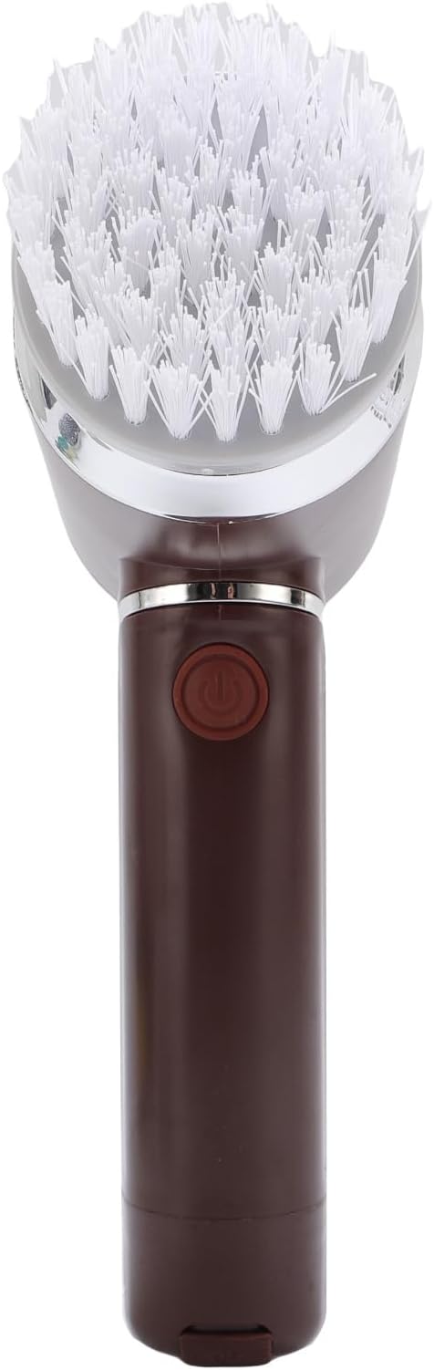CHICIRIS Rechargeable Power Scrubber, Electric Spin Scrubber for Bathroom Kitchen Tile Grout, with 5 Brush Heads and LED Display