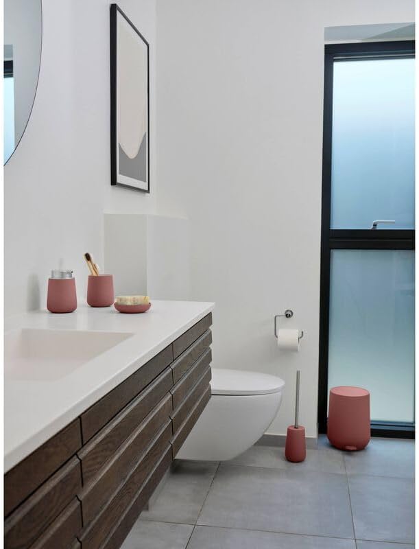Zone Denmark Nova Steel Toilet Brush & Holder - Peach Red