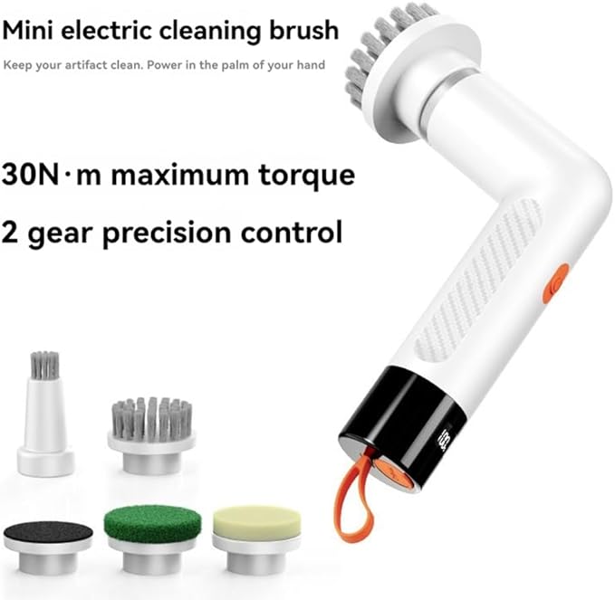 Electric Cleaning Brush Multi- Kitchen Pot Scrubber Handheld Automatic Cleaning Brush Black