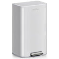 mVm 10.6 Gal Kitchen Trash Can, Tall Step Trash Can with Lid, Smooth Edge Garbage Bin for Home Office (Cement)