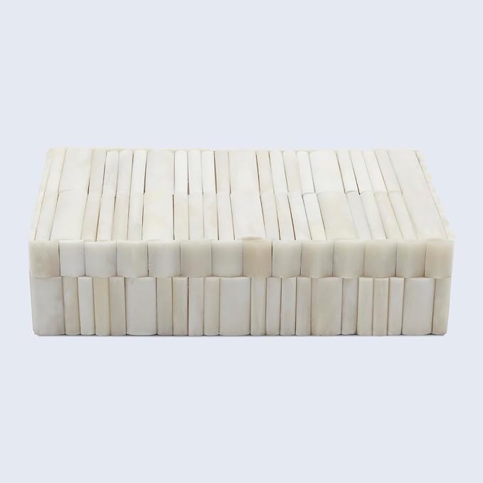 Handicrafts Home Decorative Keepsake Box 8x5 – Small Organizer Box with Lid, Boho Decorative Storage, Retro Memory Box, Unique Coffee Table Décor, Jewelry or Trinket Box, Modern Shelf Decorative Box