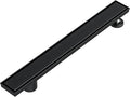 Neodrain 24-Inch Offset Linear Shower Drain with Tile Insert Grate Cover, 304 Stainless Steel Rectangle Side Outlet Shower Floor Drain, Adjustable Leveling Foot, Hair Strainer/Catcher, Matte Black