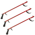 Sammons Preston Reacher, Red, 26 Inch, Grabber Reacher Tool, Lightweight Trash Picker Grabber & Garden Nabber, Aluminum Picker Up Tool & Reaching Claw, Portable Reaching Assist & Dressing Tool, 3 Pack