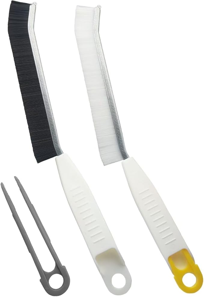 Hard Bristle Crevice Cleaning Brush,Multifunctional Gap Scrub Brush, Suitable for Tile Gaps, Bathroom, Kitchen, and Sink, with Anti-Slip Handle Design (2 Pieces)
