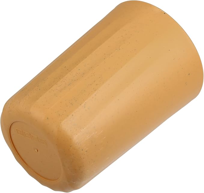 VOCOSTE 1Pc Bathroom Tumbler with Smooth Lines, Wheat Straw Cup, for Bathroom for Toothpaste Yellow 4.09''x2.80''