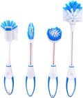 Treasure Gurus Set of 4 Toilet Sink Shower Tub Scrubber Bathroom Brushes Household Cleaning Supply Hand Tool