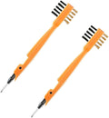 2pcs Multipurpose Window Groove Cleaning Brush Stiff Bristles for Bathroom Floor and Tile Grout Deep Crevice Home Cleaning