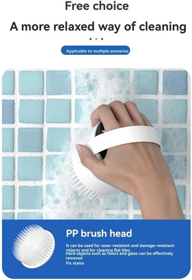 Wireless 5-In-1 Handheld Multifunctional Cleaning Brush for Kitchen and Bathroom, Electric Dishwasher Brush White