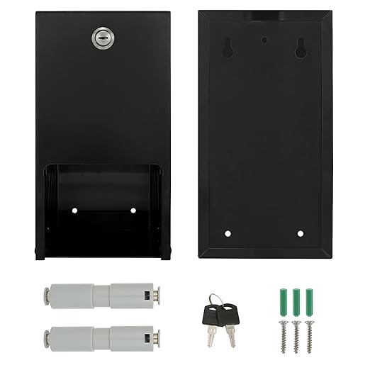 Matte Black 2 Roll Stainless Steel Commercial Toilet Paper Dispenser, Heavy Duty Wall Mount Tissue Holder with Lock for Restroom/Bathroom