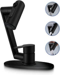 Single Handle Bathroom Faucet, 1080° Swivel Rotatable Faucet with 6'' Deck Plate, Short Bath Sink Faucets for Kitchen Rv Bath Lavatory Sink 1 or 3 Hole, Matte Black