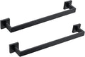 BANOLUX Towel Rack, 12-Inch Towel Bars for Bathroom, Plainshe Towel Rail Towel Racks for Bathroom Wall Mount SUS304 Hand Towel Holder Heavy Duty, Matte Black Towel Bar 2 Pack, A7-TB-MB-12IN-2PACK