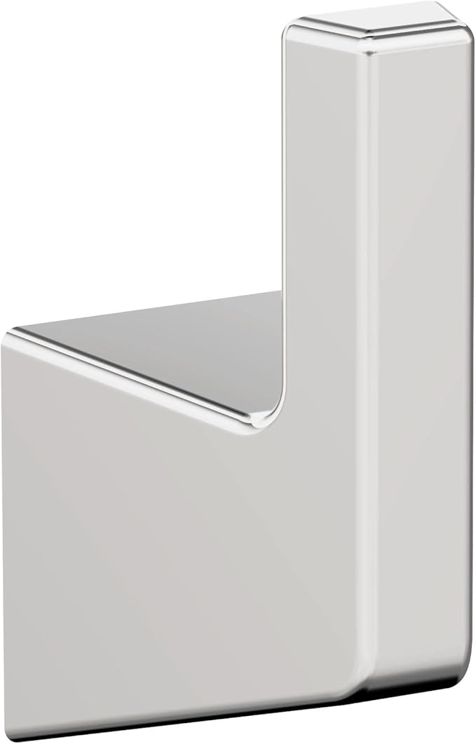 Amerock BH3600026 | Chrome Single Robe Hook | 3-9/16 in. (90 mm) Length Towel Holder | Blackrock | Towel Hook for Bathroom | Bathroom Hardware | Bath Accessories