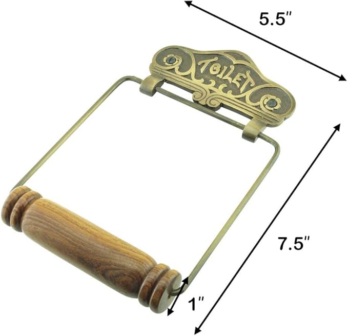 Renovators Supply Toilet Paper Holder - Antique Wall Mount Toilet Paper Holder - Sanitary Paper Holder - Vintage Bathroom Decor - Colonial Tissue Holder - Antique Brass, Victorian, Pack of 1