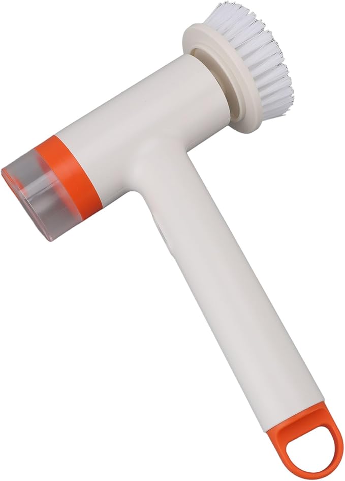Electric Spin Scrubber with Built - in Water Tank, Portable Multi - Purpose Cleaning Brush 27.5x14.5cm - Efficient Removal, Easy Brush Replacement for Kitchen & Bathroom