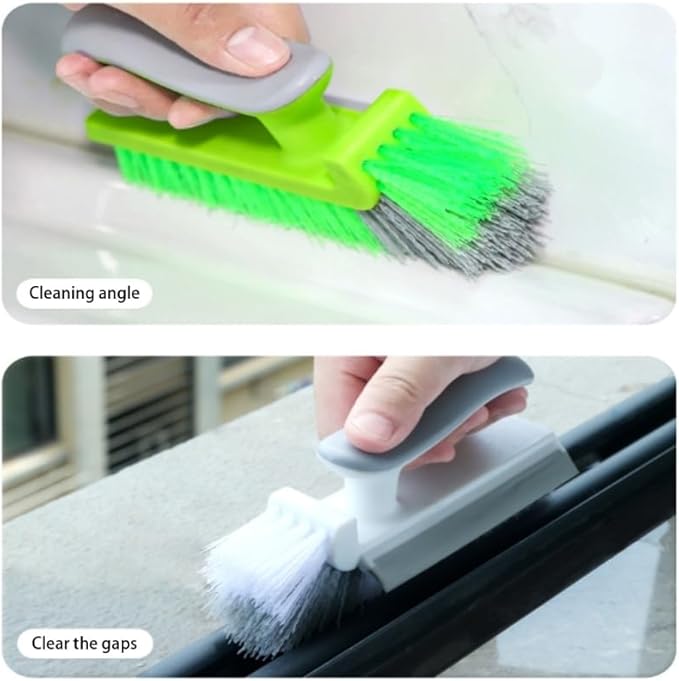 Crevice Cleaning Brush, Multi-Purpose Hard Bristle Brush with Fine Bristles for Deep Cleaning Corners, Grout, Tile, Appliance Edges, Window Tracks,Hanging Hole for Easy Storage (White)