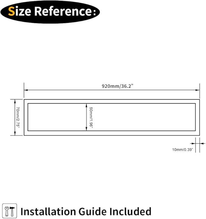 GERZWY 36-Inch Bathroom Towel Bar SUS 304 Stainless Steel Bath Towel Bar Modern Square Style Wall Mount Polished Finish HG17703-JG