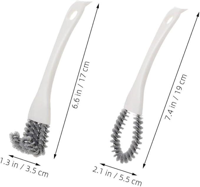 Multi-use Kitchen Cleaning Brush Set 2pcs – U-Shaped Angled Crevice Brushes for Stubborn Stain Removal, Soft-Handheld Grout and Gap Scrubbers for Household and Cooktop Cleaning