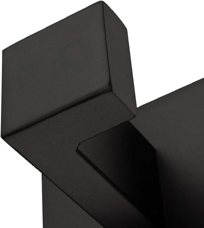 Self Adhesive 304 Stainless Steel Bathroom Square Towel Hook Matte Black Finish Coat Hat Door Hook Hanger Bathroom Accessories,No Screw Need