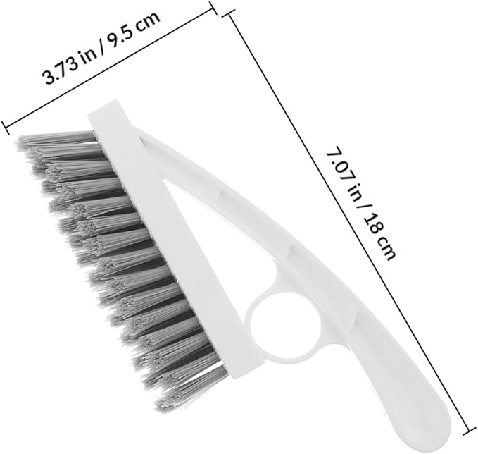Tile Grout Brush and Corner Scrubber with Stiff Bristles, Sturdy Scrub Brush for Shower and Bathroom Floor, Crevice Cleaning Tool for Tile Lines and Toilet Edges