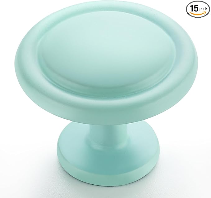 Ravinte 15 Pack 1-1/4 inch Kitchen Cabinet/Drawer/Dresser Knobs Green Zinc Drawer Pulls/Handles