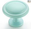 Ravinte 15 Pack 1-1/4 inch Kitchen Cabinet/Drawer/Dresser Knobs Green Zinc Drawer Pulls/Handles