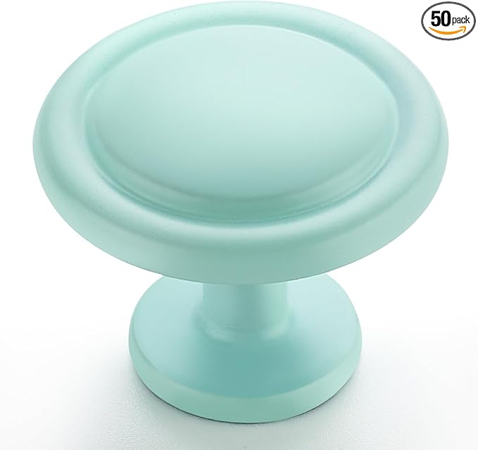 Ravinte 50 Pack 1-1/4 inch Kitchen Cabinet/Drawer/Dresser Knobs Green Zinc Drawer Pulls/Handles